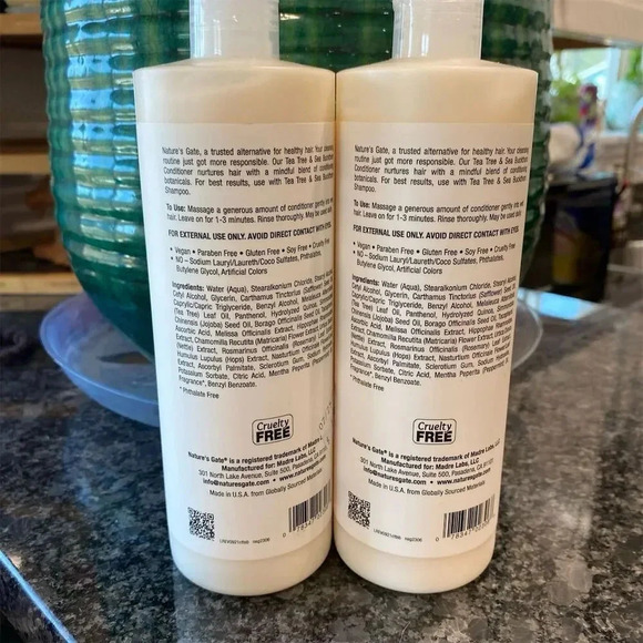 Nature's Gate Tea Tree & Sea Buckthorn Conditioner 16oz 2 Pack Oily Hair NOS - Picture 2 of 2